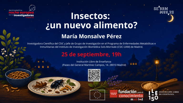 Charla «Insectos: ¿un nuevo alimento?» en la Noche Europea de los Investigadores 2026